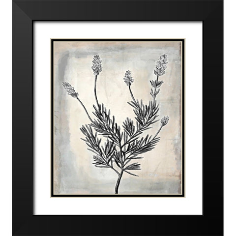 Floral Frame I Black Modern Wood Framed Art Print with Double Matting by Smith, Karen