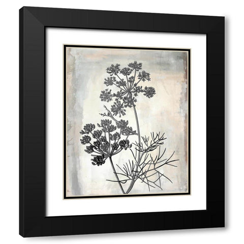 Floral Frame II Black Modern Wood Framed Art Print with Double Matting by Smith, Karen