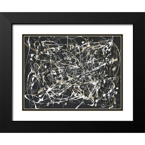 Pollack Homage II Black Modern Wood Framed Art Print with Double Matting by Willett, Michael