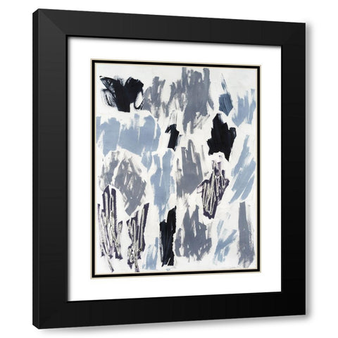 UV Waves I Black Modern Wood Framed Art Print with Double Matting by Lam, Vanna