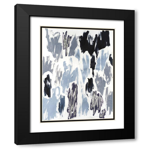UV Waves II Black Modern Wood Framed Art Print with Double Matting by Lam, Vanna