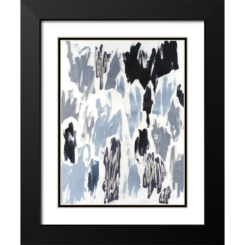 UV Waves II Black Modern Wood Framed Art Print with Double Matting by Lam, Vanna