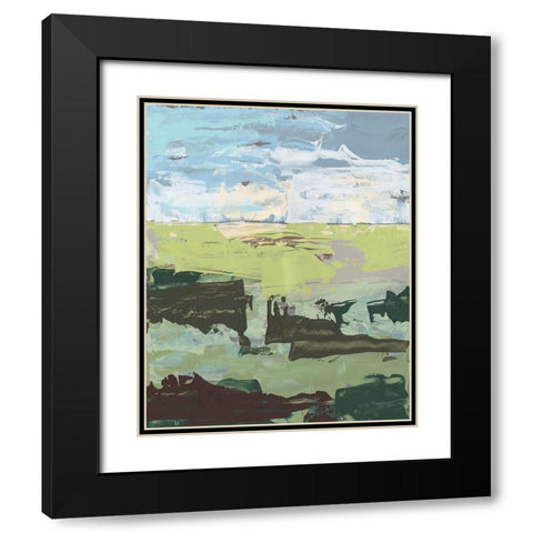 Dream Field II Black Modern Wood Framed Art Print with Double Matting by Moore, Regina