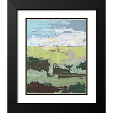 Dream Field II Black Modern Wood Framed Art Print with Double Matting by Moore, Regina