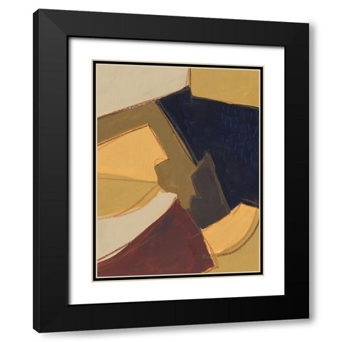 Elude I Black Modern Wood Framed Art Print with Double Matting by Moore, Regina