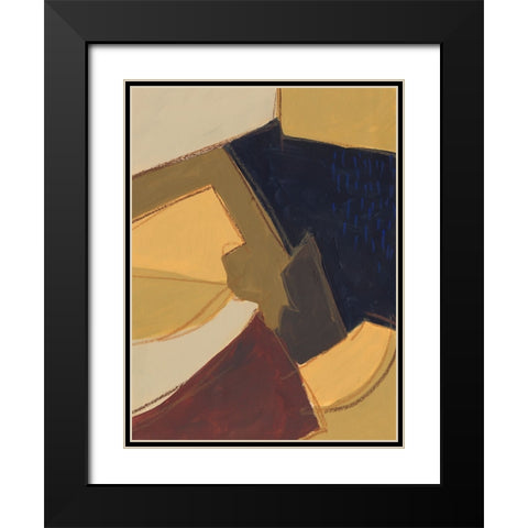 Elude I Black Modern Wood Framed Art Print with Double Matting by Moore, Regina