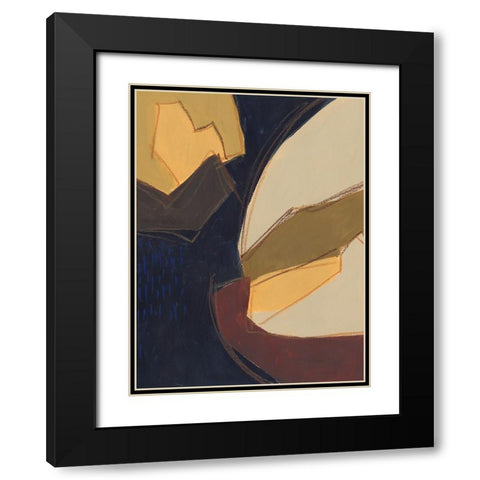 Elude II Black Modern Wood Framed Art Print with Double Matting by Moore, Regina