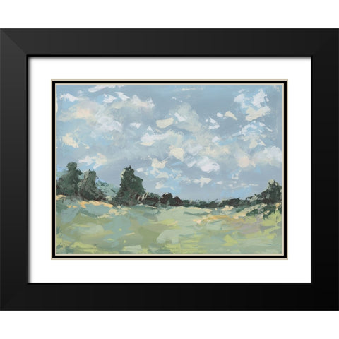 Lozana Landscape II Black Modern Wood Framed Art Print with Double Matting by Moore, Regina