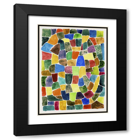 Colorful Walkways II Black Modern Wood Framed Art Print with Double Matting by Galapon, Nikki