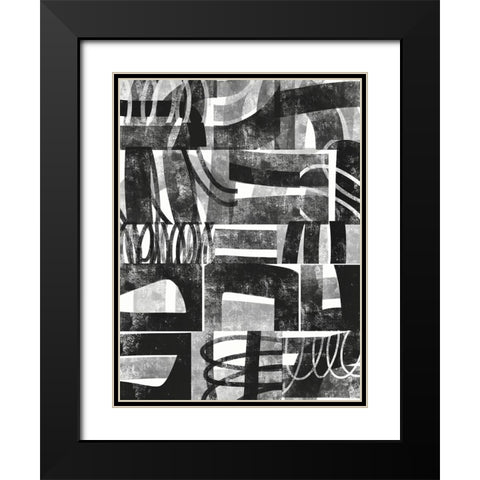 Compartment I Black Modern Wood Framed Art Print with Double Matting by Galapon, Nikki
