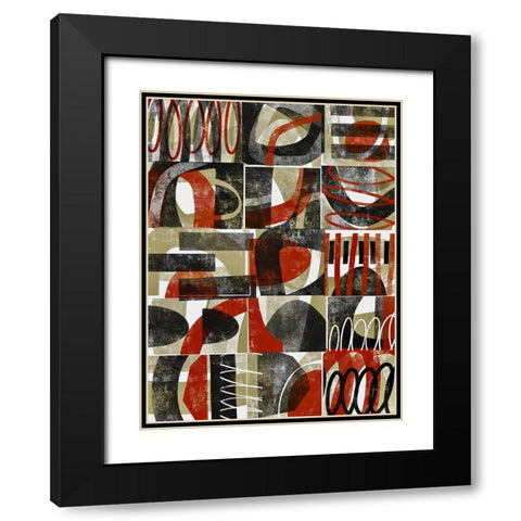 Compartment II Black Modern Wood Framed Art Print with Double Matting by Galapon, Nikki