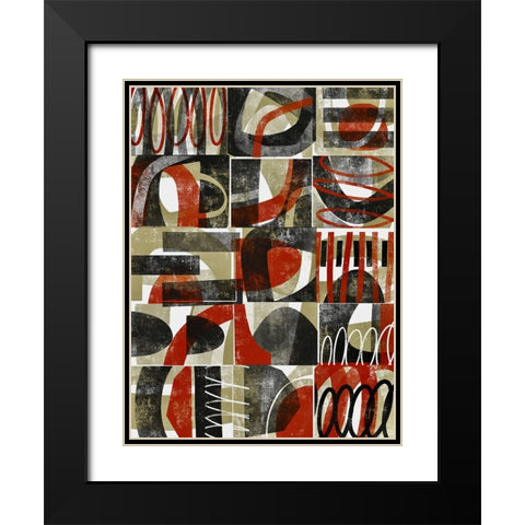 Compartment II Black Modern Wood Framed Art Print with Double Matting by Galapon, Nikki