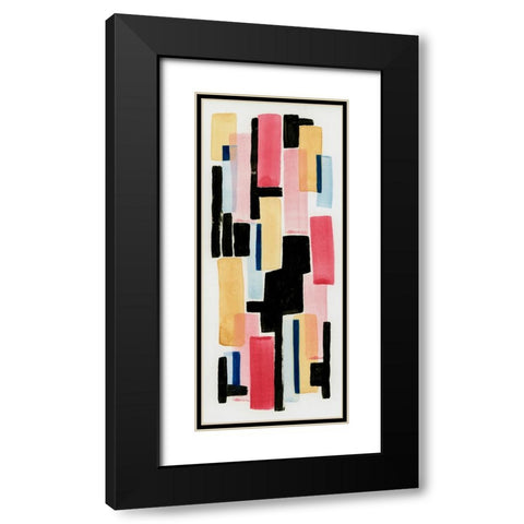 Primary Pastel I Black Modern Wood Framed Art Print with Double Matting by Galapon, Nikki