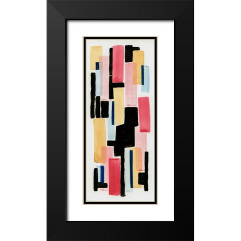 Primary Pastel I Black Modern Wood Framed Art Print with Double Matting by Galapon, Nikki