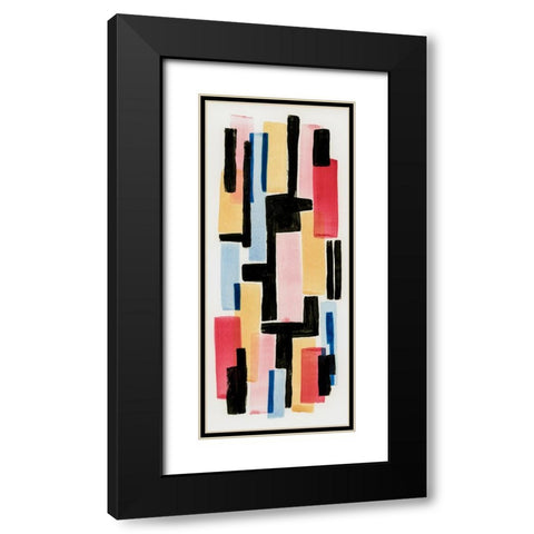 Primary Pastel II Black Modern Wood Framed Art Print with Double Matting by Galapon, Nikki
