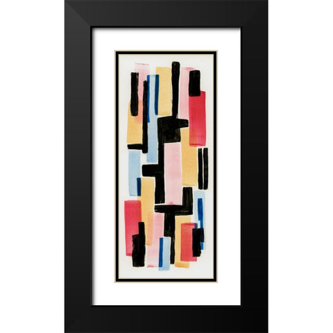 Primary Pastel II Black Modern Wood Framed Art Print with Double Matting by Galapon, Nikki