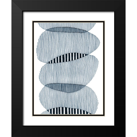 Thick and Thin I Black Modern Wood Framed Art Print with Double Matting by Galapon, Nikki