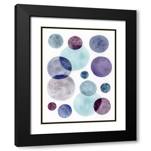 Violet Turquoise I Black Modern Wood Framed Art Print with Double Matting by Galapon, Nikki