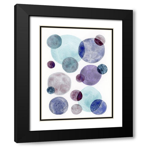 Violet Turquoise II Black Modern Wood Framed Art Print with Double Matting by Galapon, Nikki