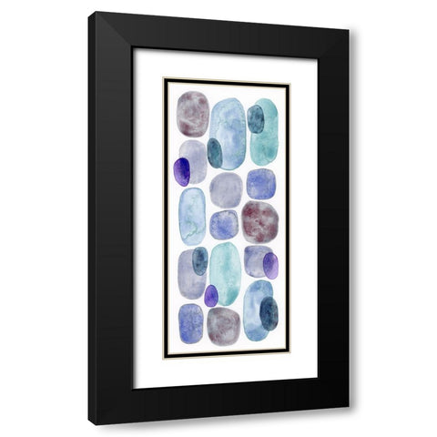 Violet Turquoise III Black Modern Wood Framed Art Print with Double Matting by Galapon, Nikki