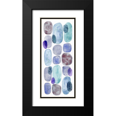 Violet Turquoise III Black Modern Wood Framed Art Print with Double Matting by Galapon, Nikki