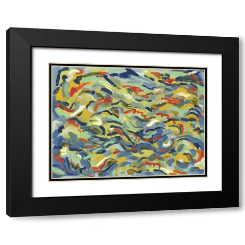Colorful River Black Modern Wood Framed Art Print with Double Matting by Galapon, Nikki
