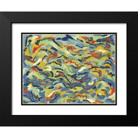 Colorful River Black Modern Wood Framed Art Print with Double Matting by Galapon, Nikki