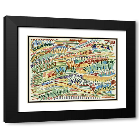 Marked Landscape Black Modern Wood Framed Art Print with Double Matting by Galapon, Nikki