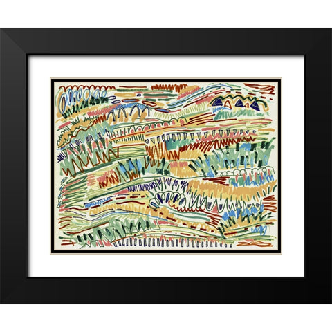 Marked Landscape Black Modern Wood Framed Art Print with Double Matting by Galapon, Nikki
