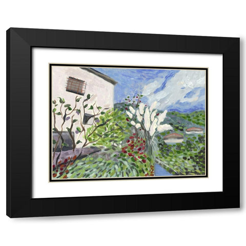 Tuscany Drive Black Modern Wood Framed Art Print with Double Matting by Galapon, Nikki