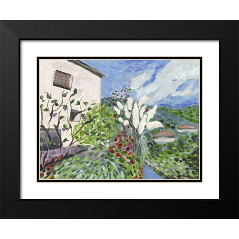 Tuscany Drive Black Modern Wood Framed Art Print with Double Matting by Galapon, Nikki
