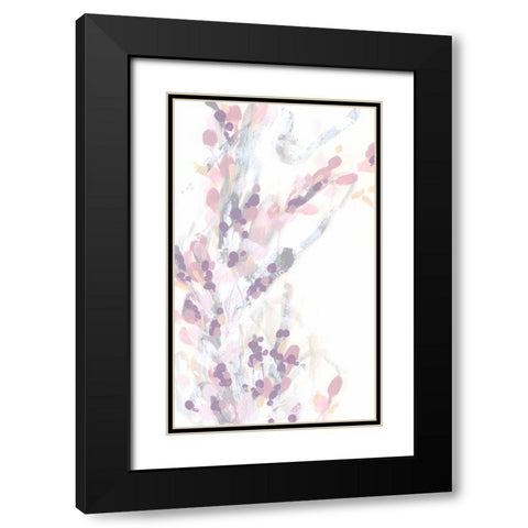 Impasto Sprig II Black Modern Wood Framed Art Print with Double Matting by Vess, June Erica