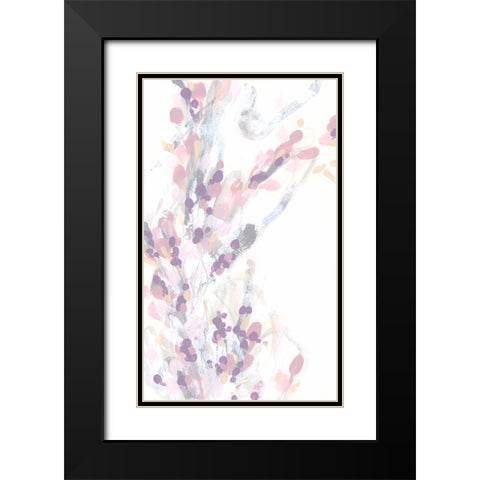 Impasto Sprig II Black Modern Wood Framed Art Print with Double Matting by Vess, June Erica