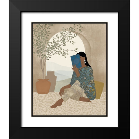 Reading Nook II Black Modern Wood Framed Art Print with Double Matting by Barnes, Victoria