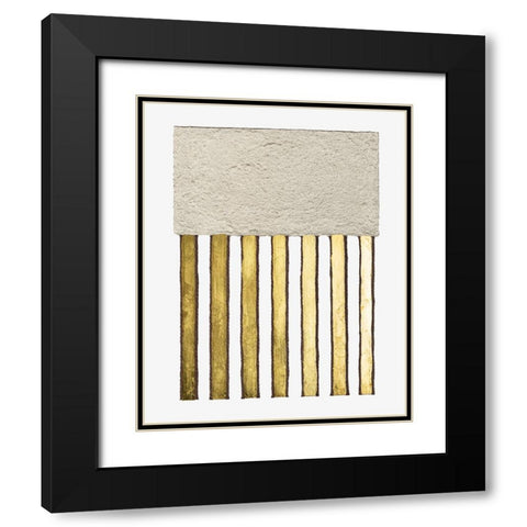 Monolithic Gold II Black Modern Wood Framed Art Print with Double Matting by Saunders, Alonzo