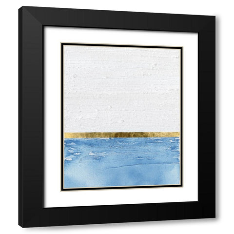 Embellished Gold Horizon I Black Modern Wood Framed Art Print with Double Matting by Saunders, Alonzo