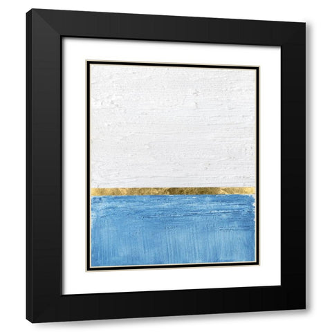 Embellished Gold Horizon II Black Modern Wood Framed Art Print with Double Matting by Saunders, Alonzo