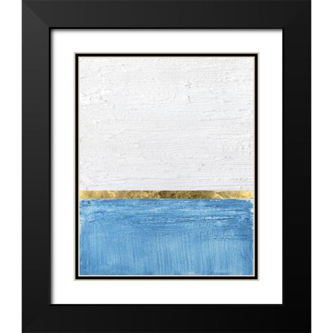 Embellished Gold Horizon II Black Modern Wood Framed Art Print with Double Matting by Saunders, Alonzo