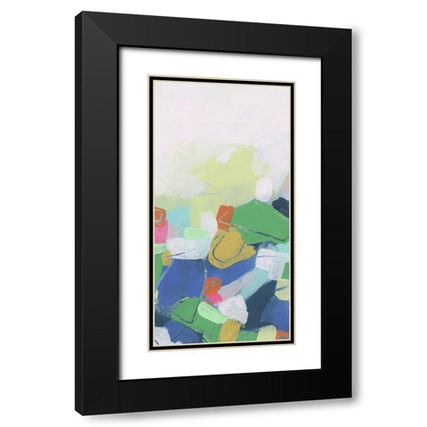 Fractal Fold IV Black Modern Wood Framed Art Print with Double Matting by Vess, June Erica