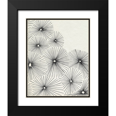 Umbrella Bursts I Black Modern Wood Framed Art Print with Double Matting by Popp, Grace