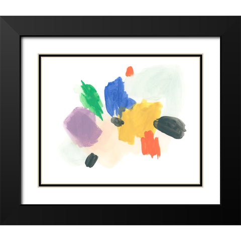 Primary Inkblot II Black Modern Wood Framed Art Print with Double Matting by Vess, June Erica