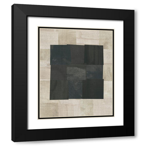 Floating Block II Black Modern Wood Framed Art Print with Double Matting by Vess, June Erica