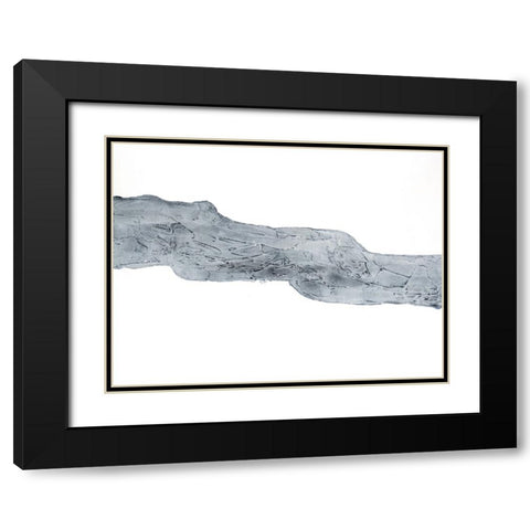 Indigo Streak II Black Modern Wood Framed Art Print with Double Matting by Willett, Michael