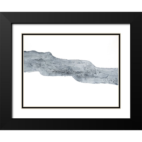 Indigo Streak II Black Modern Wood Framed Art Print with Double Matting by Willett, Michael