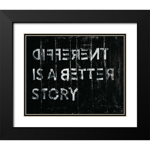 Different is Better Black Modern Wood Framed Art Print with Double Matting by Youngstrom, Kent