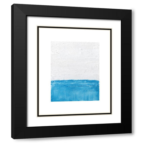 Horizon Blue II Black Modern Wood Framed Art Print with Double Matting by Saunders, Alonzo