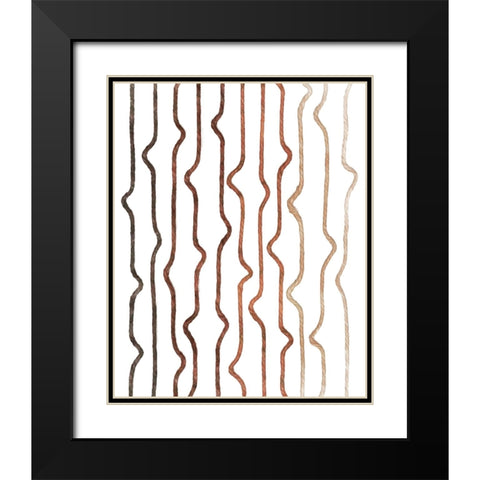 Jagged Flow I Black Modern Wood Framed Art Print with Double Matting by Saunders, Alonzo