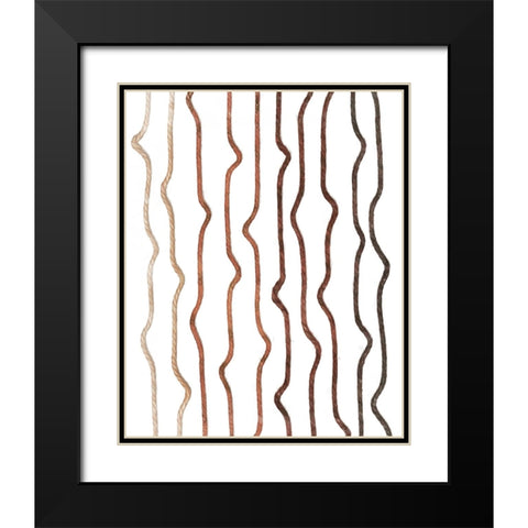 Jagged Flow II Black Modern Wood Framed Art Print with Double Matting by Saunders, Alonzo