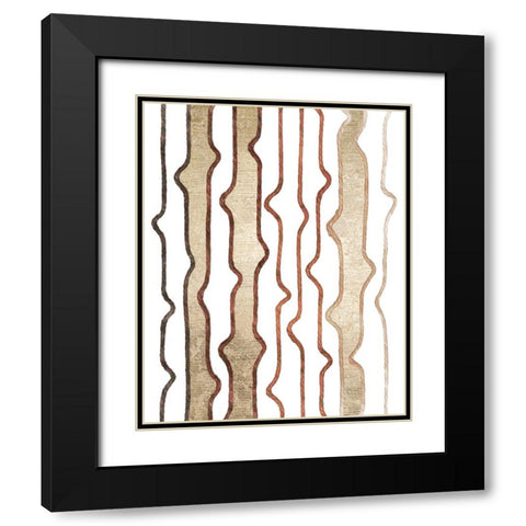 Jagged Flow III Black Modern Wood Framed Art Print with Double Matting by Saunders, Alonzo