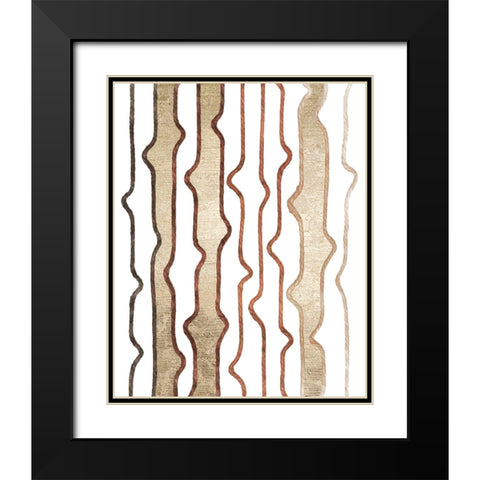 Jagged Flow III Black Modern Wood Framed Art Print with Double Matting by Saunders, Alonzo